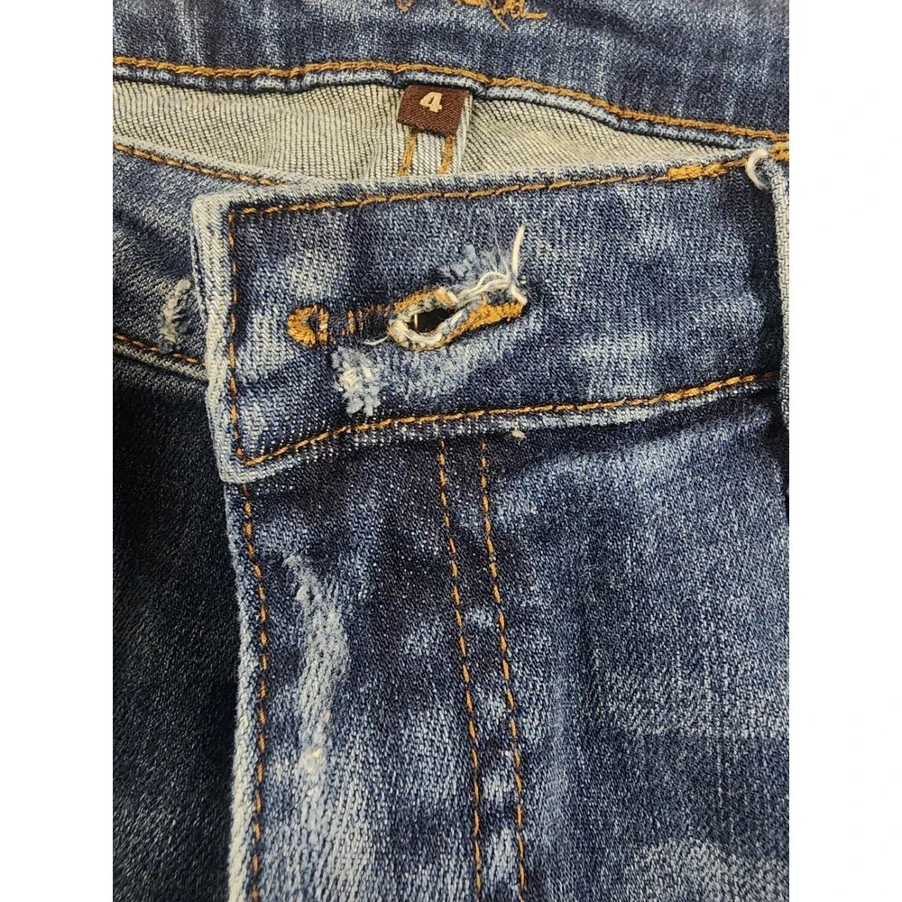 KUT from the Kloth Catherine‎ Boyfriend Jeans Women 4 Distressed Denim Mid Rise